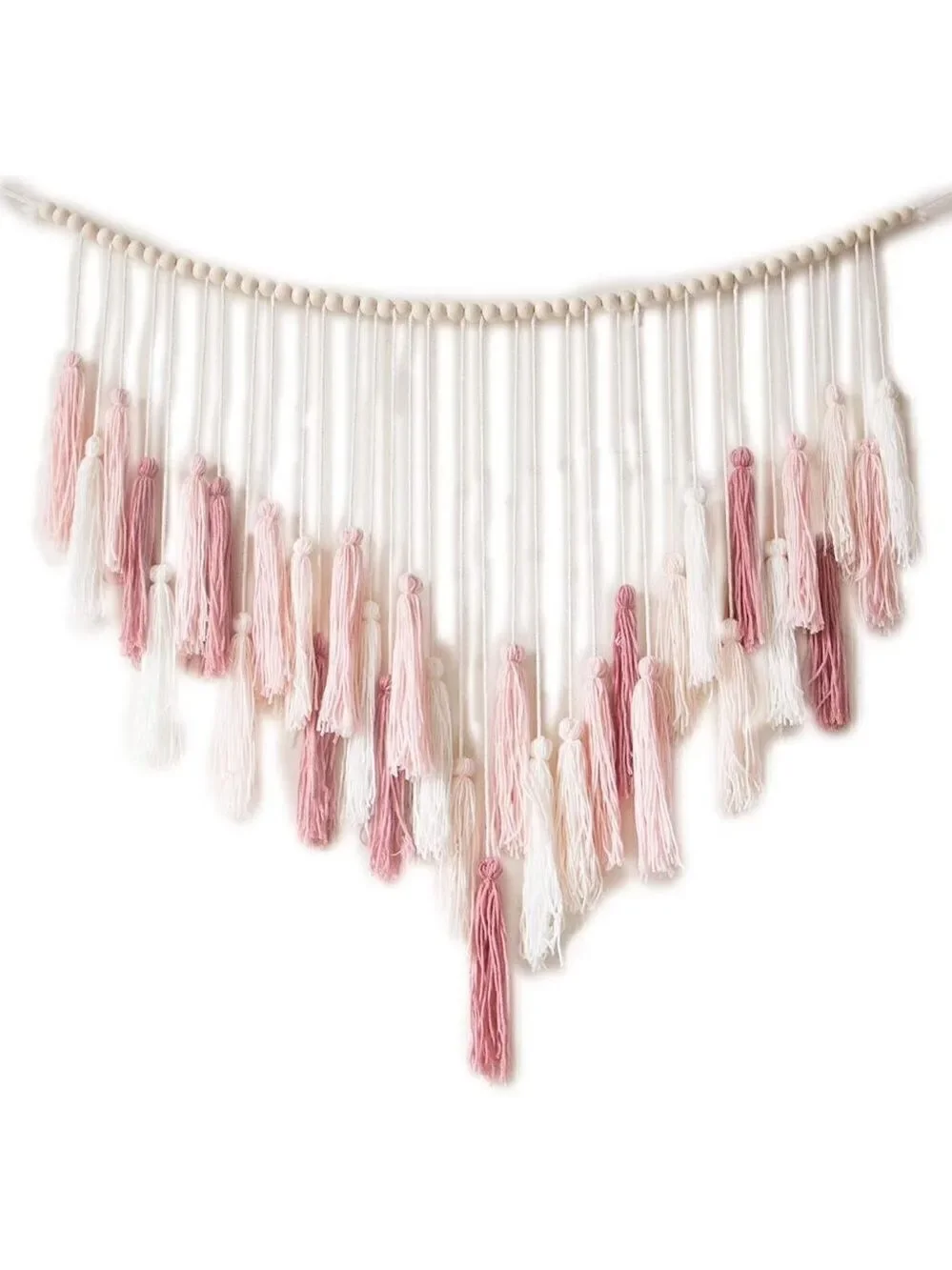 🆕 Pink Gorgeous Macrame Wall Decor Boho Crochet Art Bohemian Chic Tapestry NWT